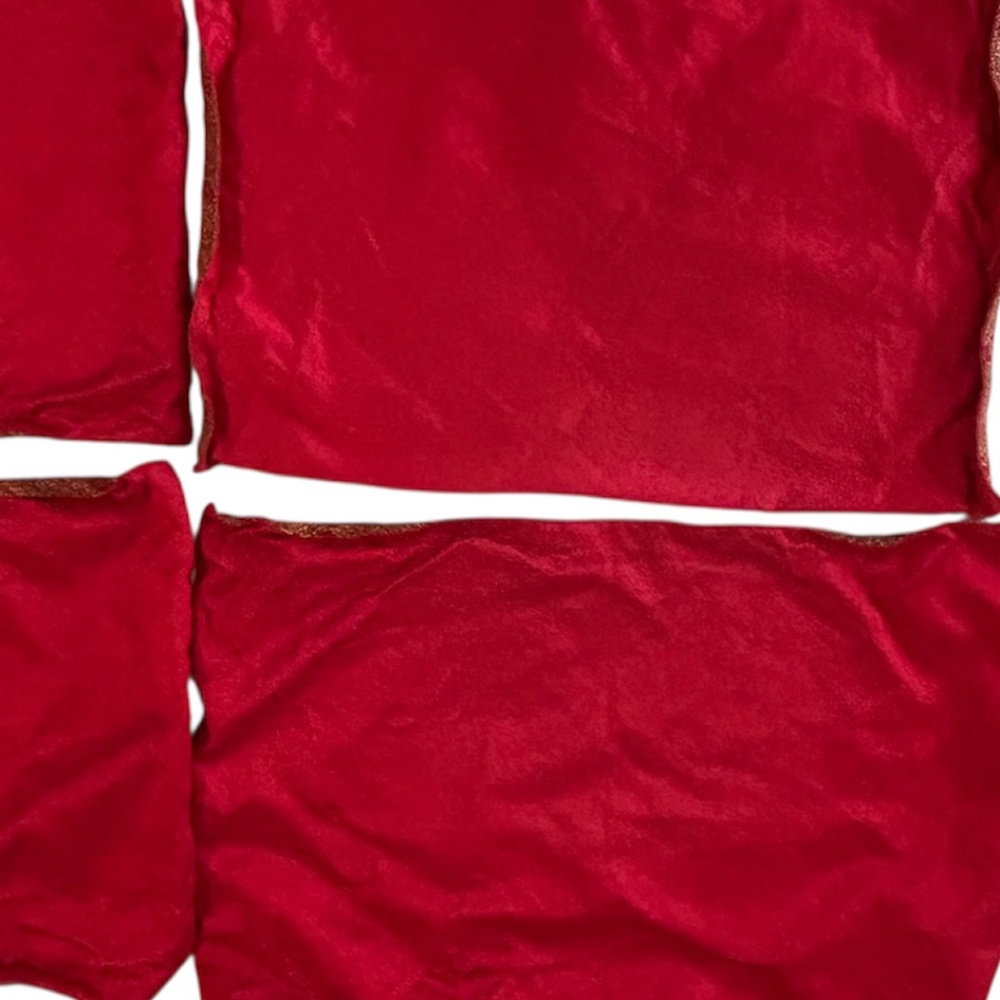 Crate & Barrel Set of 6 Red Paisley Placemats - Picture 2 of 7
